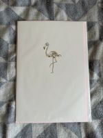 Flamingo Karte Poster Gold mit pink Rand Papette Bayern - Aschaffenburg Vorschau