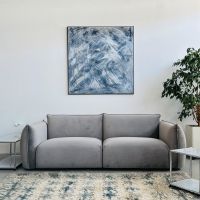 Wunderschönes, hochwertiges Sofa | Farbe: Grau | Bezug: Velour Samt Stoff | Designklassiker Düsseldorf - Pempelfort Vorschau