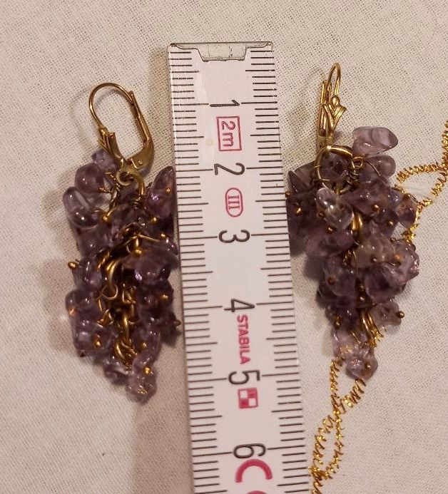 Ohrringe, Ohrhänger mit Amethyst und Gelbgold (333) in Saale-Holzland-Kreis