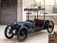 Metall Deko Oldtimer Rolcing mit Weinregal blau Sitze Ziegenleder Nordrhein-Westfalen - Gladbeck Vorschau