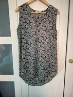 H&M Bluse Top mit Pfauenfedern-Print oversize schwarz weiß gr 38 Bayern - Fürth Vorschau