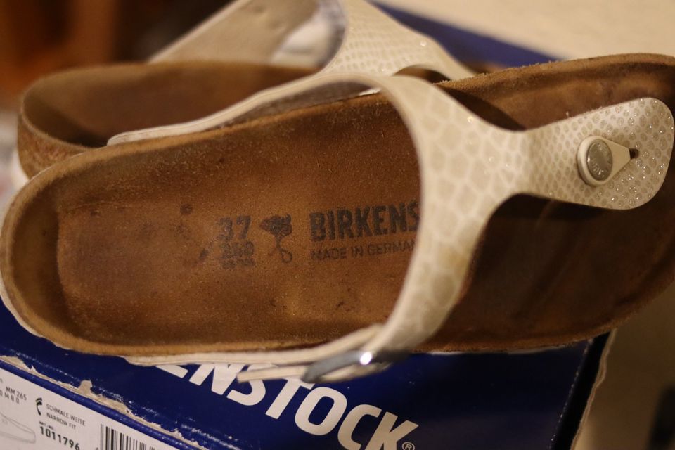 Birkenstock Gizeh magic snake white in Gr. 37 in Pfaffen-Schwabenheim