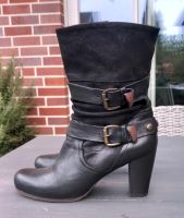 Via Vai Stiefeletten Gr. 41 schwarz Echtleder Boots Nieten Nordrhein-Westfalen - Rhede Vorschau