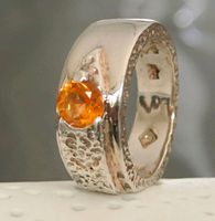 Designer Ring mit einem Madeira- Citrin 925 Silber, Massiv Nordrhein-Westfalen - Hückelhoven Vorschau