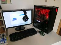 Gaming PC mit Monitur, Tastatur, Kopfhörer und Maus Leipzig - Lindenthal Vorschau