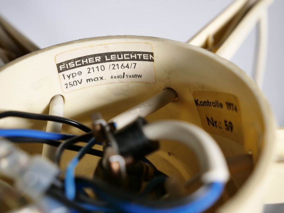 Vintage Kronleuchter 60er Jahre Mid-Century Design Deckenlampe La in Mainz