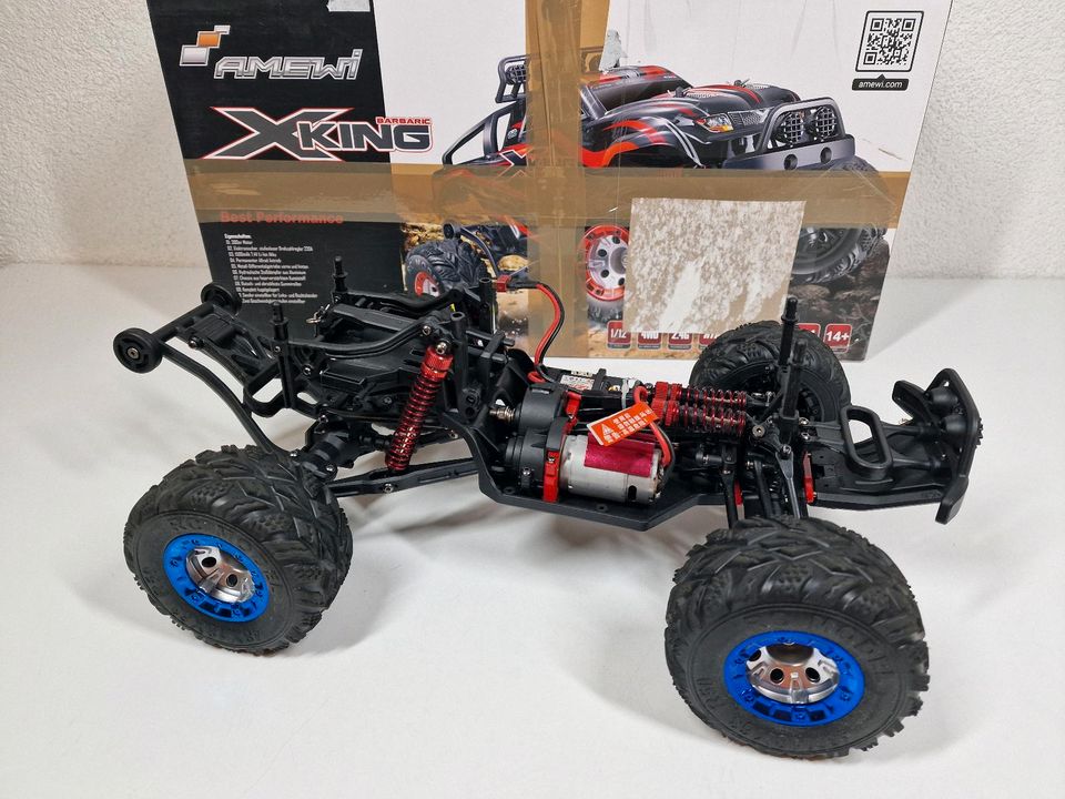 Amewi X-King Rc Monstertruck 1:12 Brushed 30KM/H 4WD RTR Set Grün in Seckach