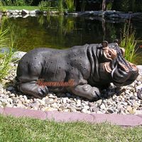 Flusspferd Nilpferd Figur Deko Aufstellfigur Statue Skulptur F109 Nordrhein-Westfalen - Enger Vorschau