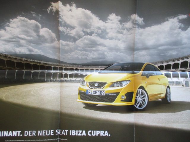 Seat Ibiza Cupra Katalog Poster Dezember 2008 in Nordrhein