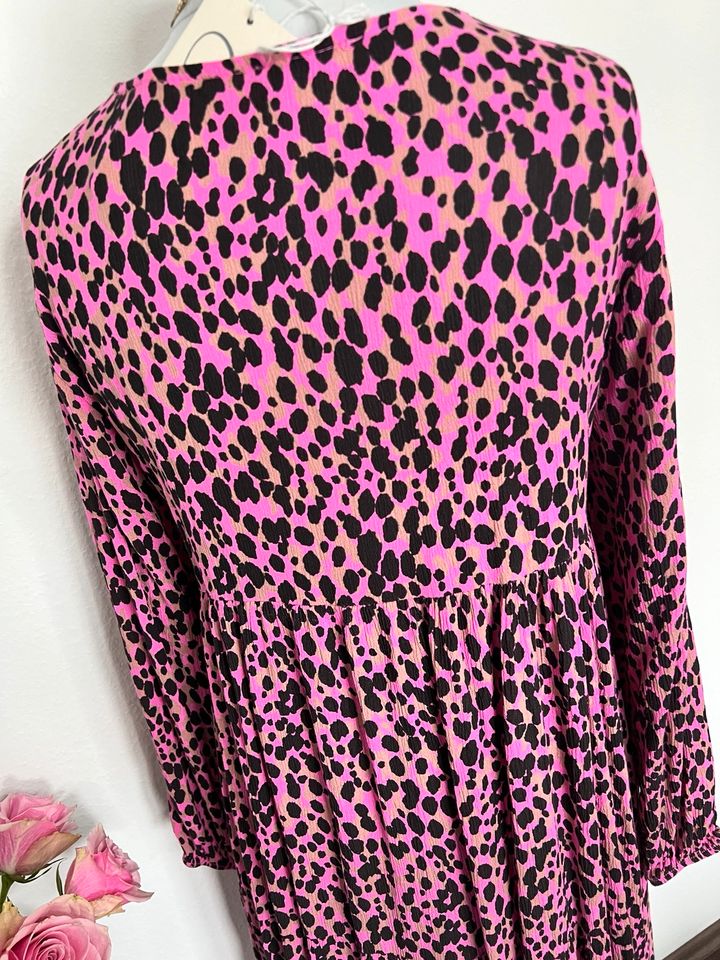 Kleid Tunika Dress Animal Leo Print Pink Gr 36-44 Italy Fashion in Stutensee