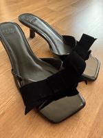 Muls Sandalen Neu Gr.40 mit samt Schleife lp35€17€ fest! Baden-Württemberg - Weinheim Vorschau