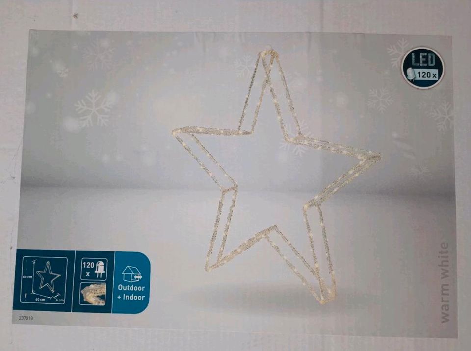 Weihnachtsbeleuchtung Stern außen+ innen LED Transparent Figur in Eisenach