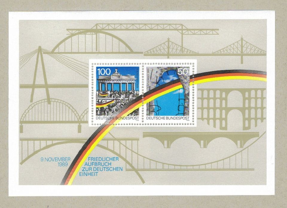 Briefmarken-Block BRD Nr.22 - 9.November 1989 in Saarbrücken