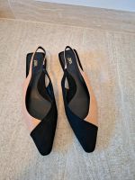 NEU Slingbacks ZARA 40 Ballerina two tone beige schwarz Hessen - Offenbach Vorschau