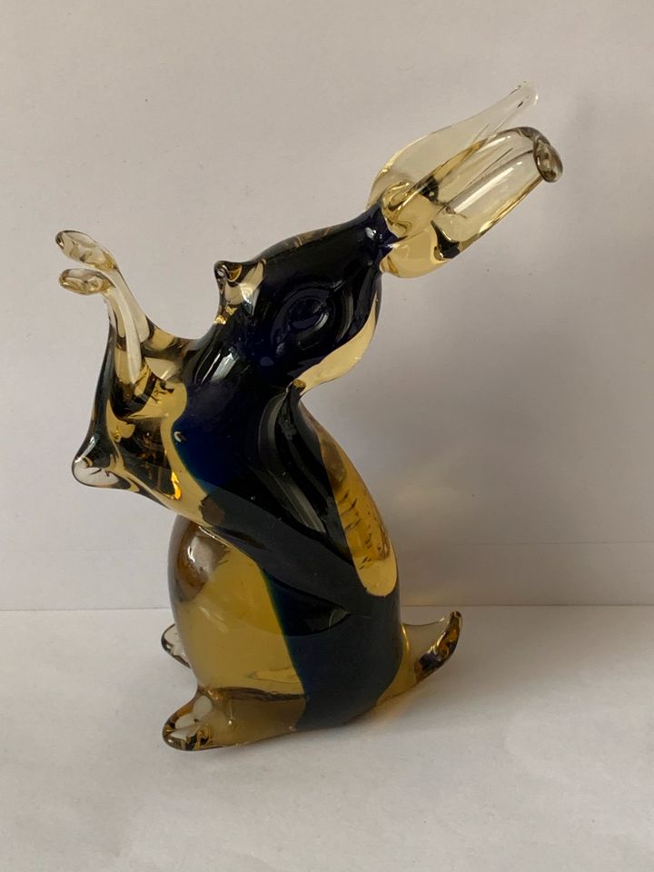 Murano Glas Figur Hase mehrfarbig mundgeblasen in Neuss