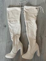 Overknee Stiefel beige Gr.39 Baden-Württemberg - Karlsruhe Vorschau