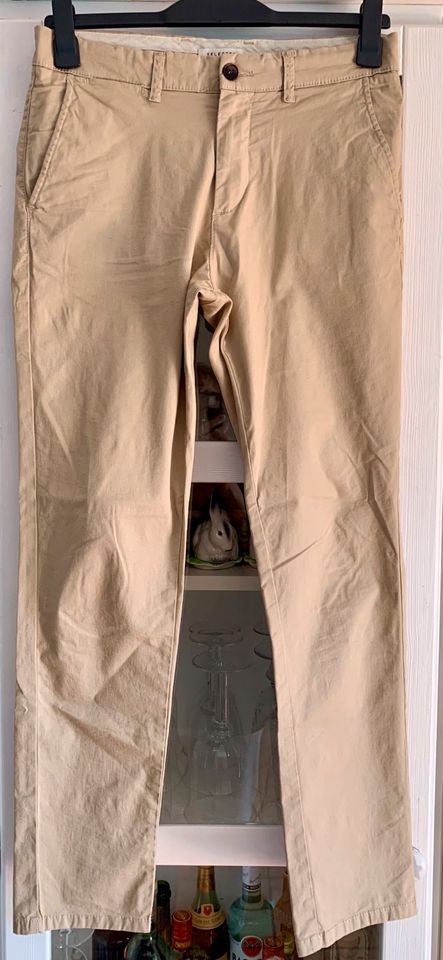 Herren Hose Selected homme, beige, Gr. S, W30 L32 in Wiesbaden