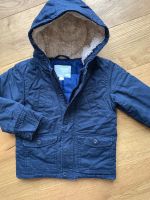 Verbaudet Winterjacke mit Teddyfell Kapuze dunkelblau Gr. 94cm Bayern - Altusried Vorschau