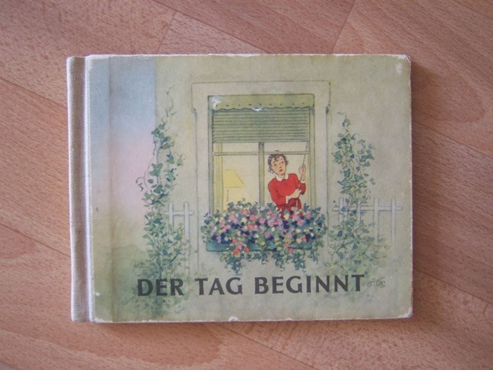 Der Tag beginnt + DDR Kinderbuch + 1956 + Fritz Baumgarten in Leipzig