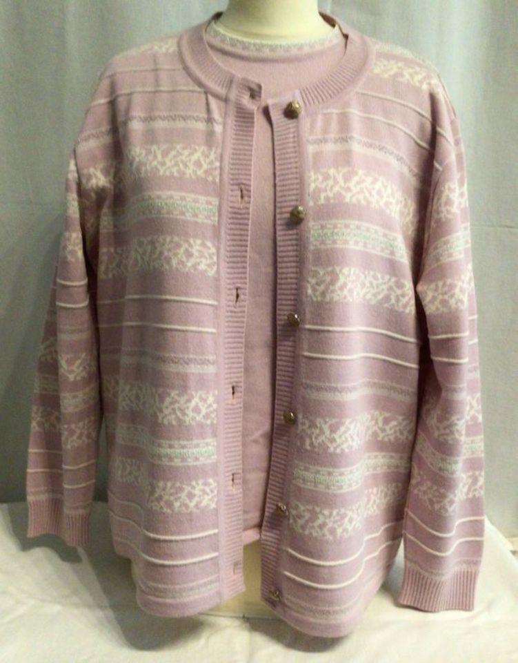 Twinset Strickjacke Gr 48 Wolle Merinowolle Altrose Maße in Worms