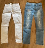 Jeans H&M skinny fit weiß C&A used optik Löscher 152 wie neu Sachsen - Chemnitz Vorschau