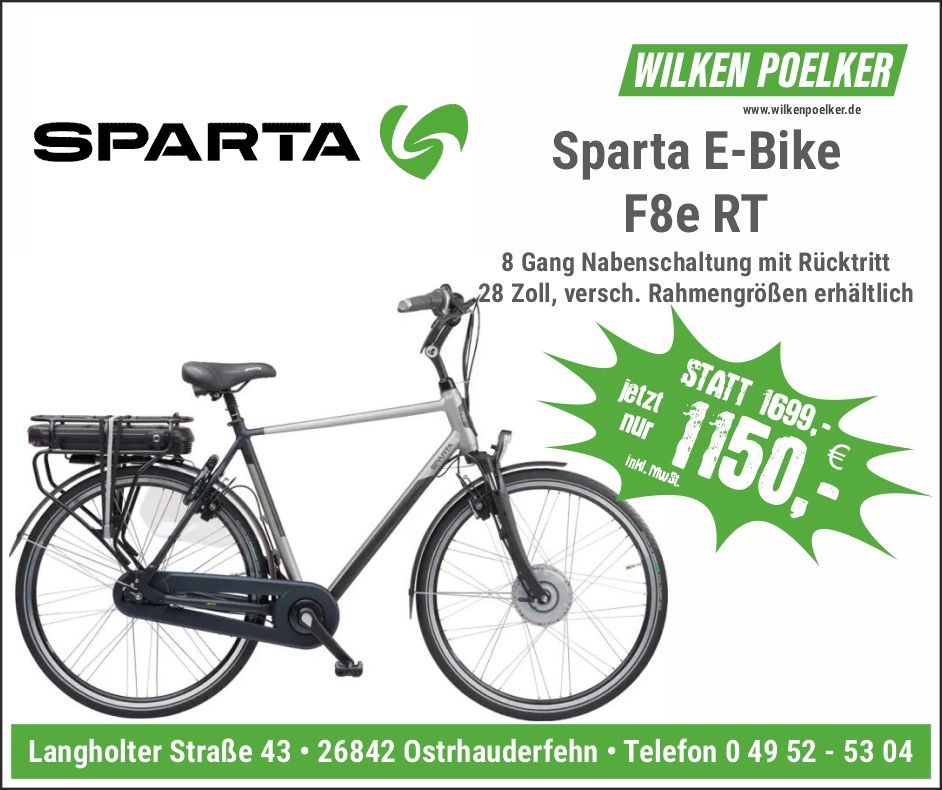 Sparta E-Bike F8e RT Herren NEU UVP 1799€ in Ostrhauderfehn