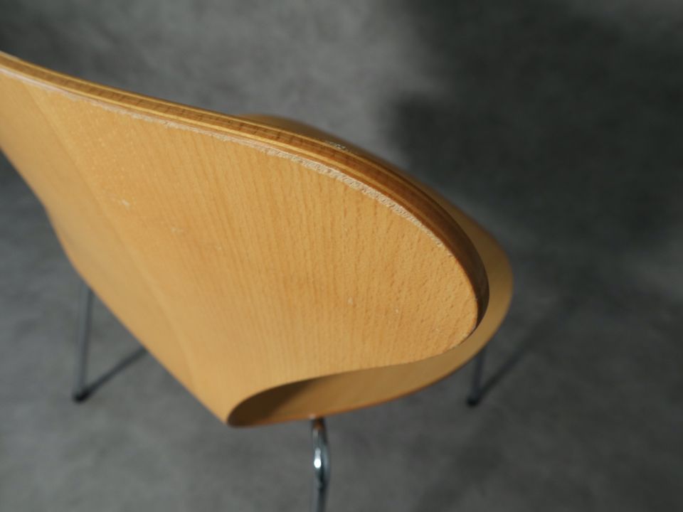 1/4 Fritz Hansen Serie 7 Arne Jacobsen 1994 Designerstuhl Natur in Wuppertal