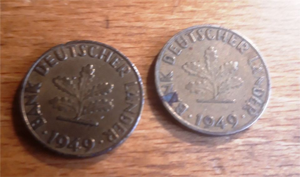 10 Pfennig 1949 Prägung F selten in Hatzenbühl