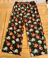 Ulla Popken Hose mit Blumenmuster Gr. 50/52 Hessen - Bürstadt Vorschau