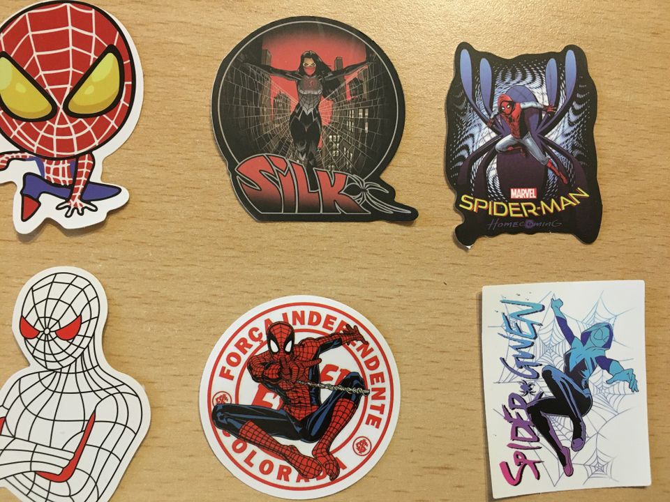 6 Sticker Marvel - Spider-Man in Greifenstein