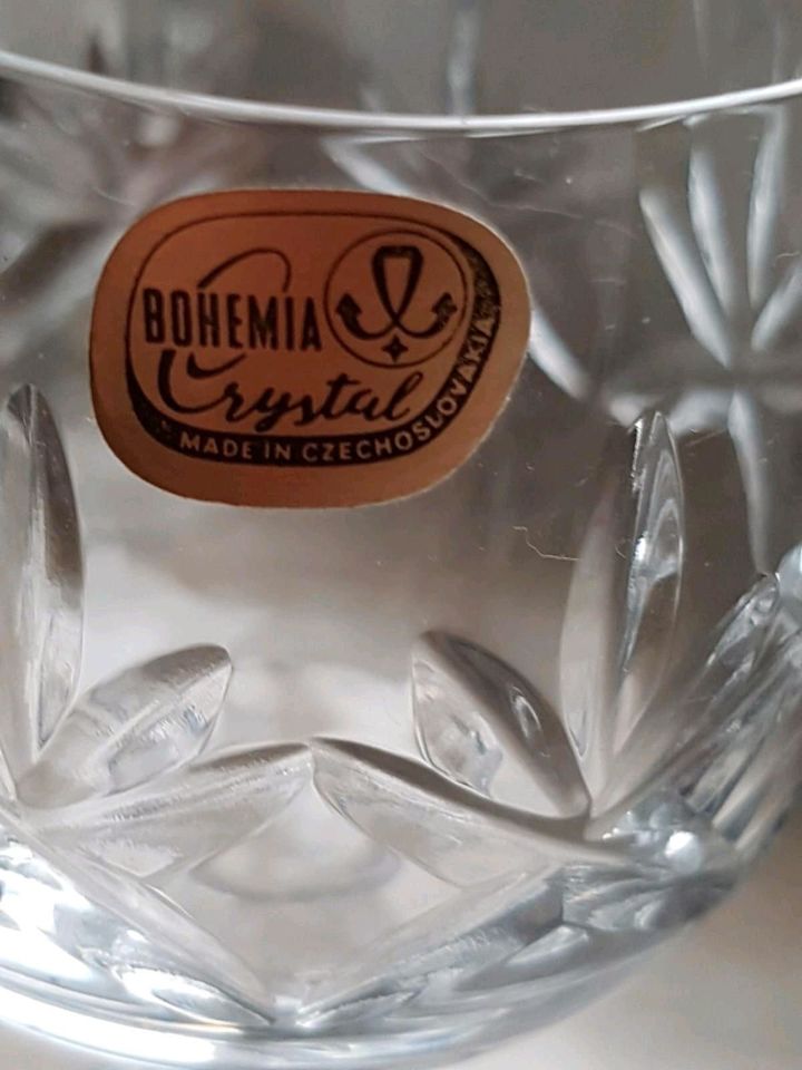 6 St. Weißweingläser "Bohemia Crystal" in Eibenstock