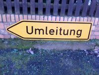 Umleitungsschild Blechschild Neu Hessen - Münchhausen Vorschau