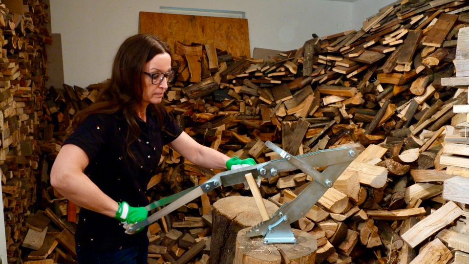 ⚠️ Knacks Hand-Holzspalter Spanmesser für Anmachholz, Anzündholz in Much