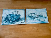 Bilder Kunst Ole West Hummer Boot blau maritim mediterran Niedersachsen - Stade Vorschau