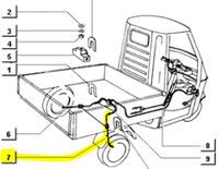 Bremsleitung Bremse hinten rechts Piaggio APE 50 TLT, ZAPC Baden-Württemberg - Riesbürg Vorschau