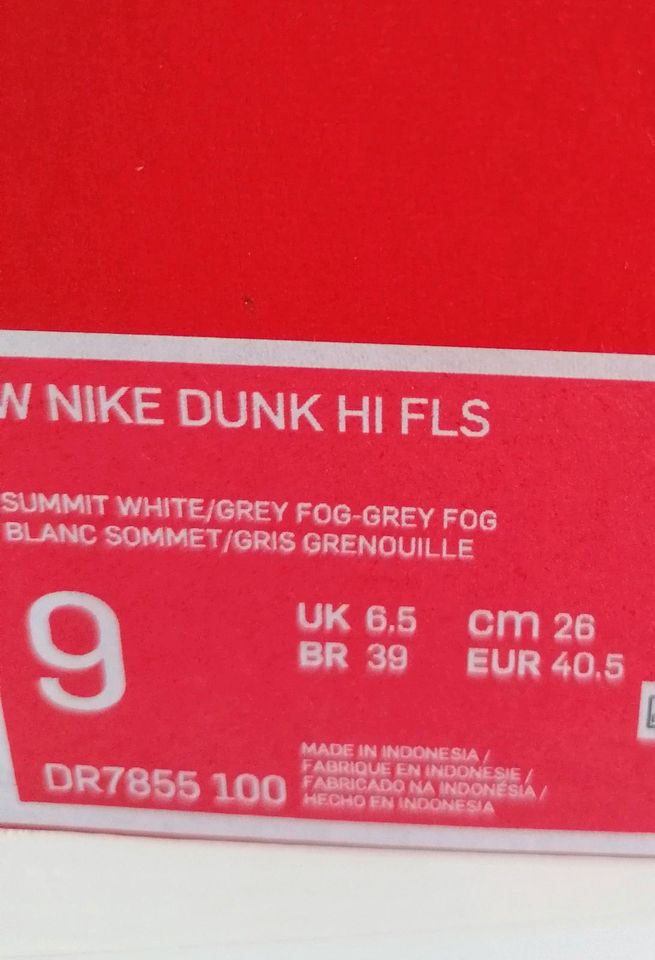 Nike dunk high weiß grau petrol neu mit Karton und Rechnung 40,5 in Hannover