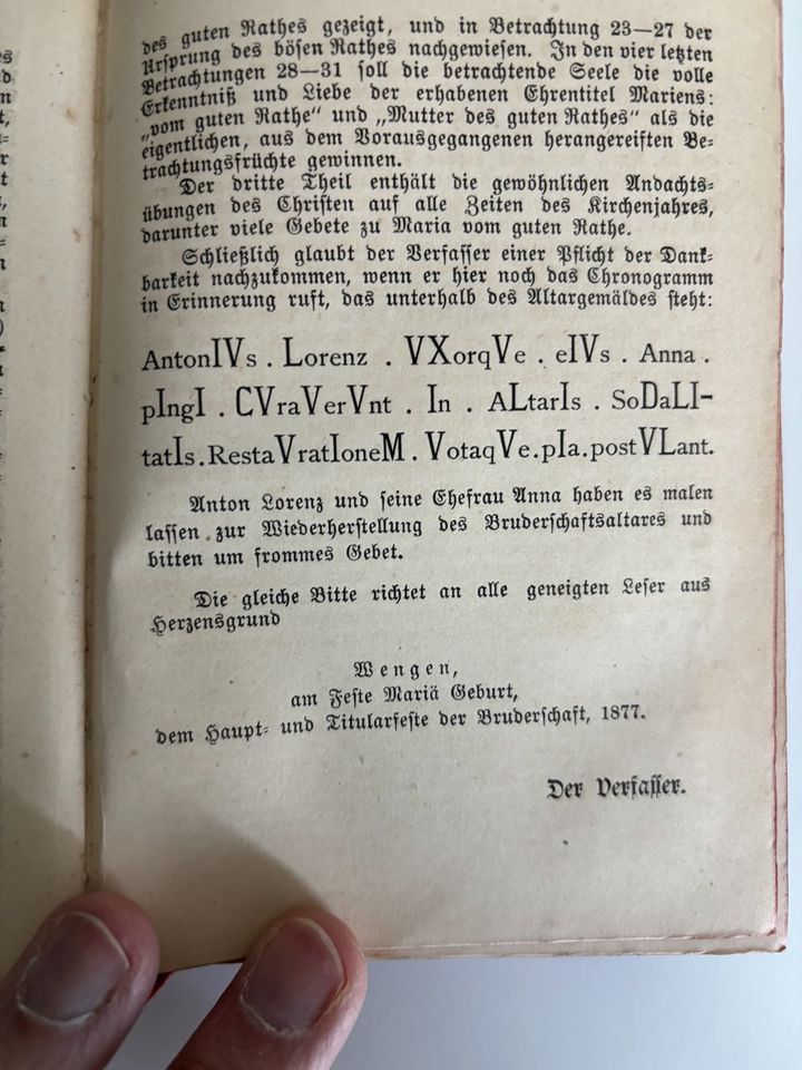 Historische Bibel Maria vom guten Rathe (Rat) Gebetbuch 1877 in Sprockhövel