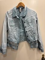 Wie neu: Tredy Gr. 38 Jacke, Pailetten, Farbe: Cream Mint Niedersachsen - Damme Vorschau