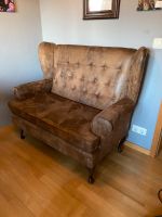 Couch Vintage Stil Braun Velour Sofa Hessen - Florstadt Vorschau