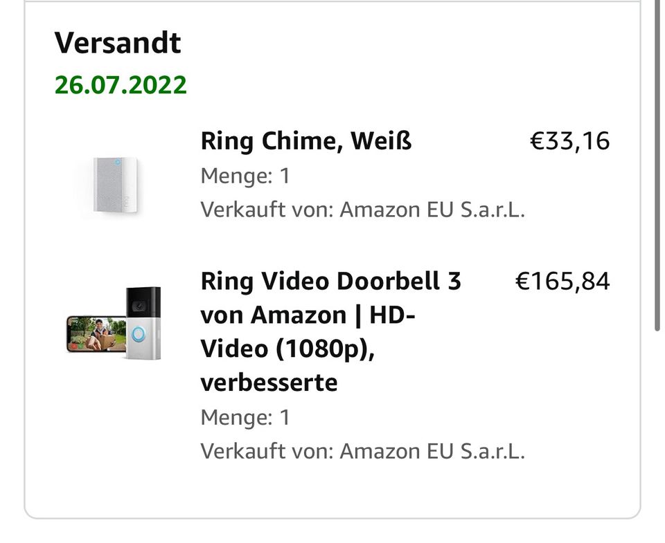 Amazon Ring Klingel Haustürklingel/ Funk / Appgesteuert in Maintal