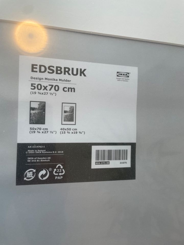 Ikea edsbruk Bilderrahmen weiß 50x70 original verpackt in Haag a.d.Amper
