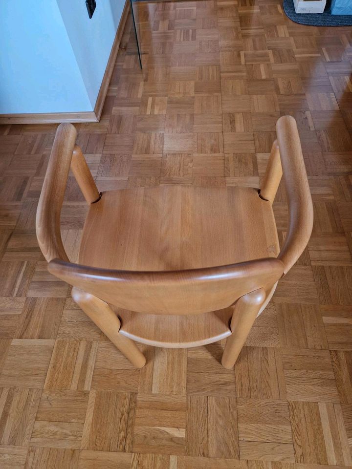 2 Schwere Buche Massivholz Stühle mit lehne in Calw