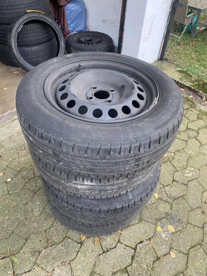 Continental Sommer Reifen mit Felgen 185/65/R15, 2014, 4x100, 6mm in Hannover