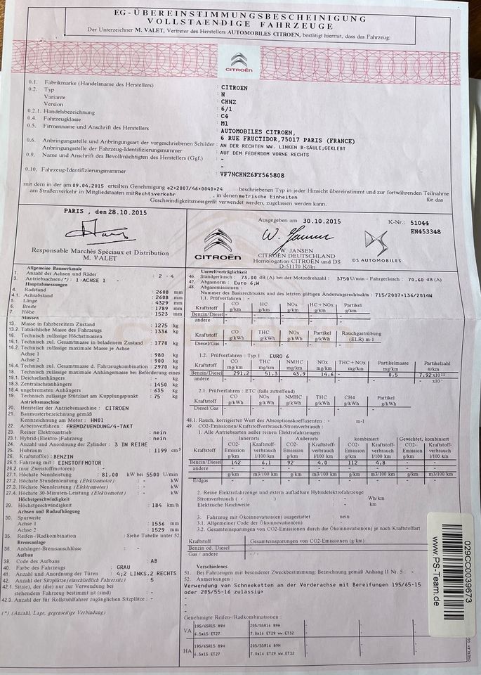 Citroën C4 Benzin + Abnehmbare Anhängerkupplung ! in Holzminden