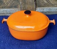 LE CREUSET by ENZO MARI Gusseisen Bräter oval Topf 29cm orange Rheinland-Pfalz - Hochborn Vorschau