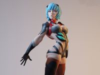 UNBEMALT Anime Figur Rei Ayanami Neon Genesis Evangelion 3D-Druck Thüringen - Gera Vorschau