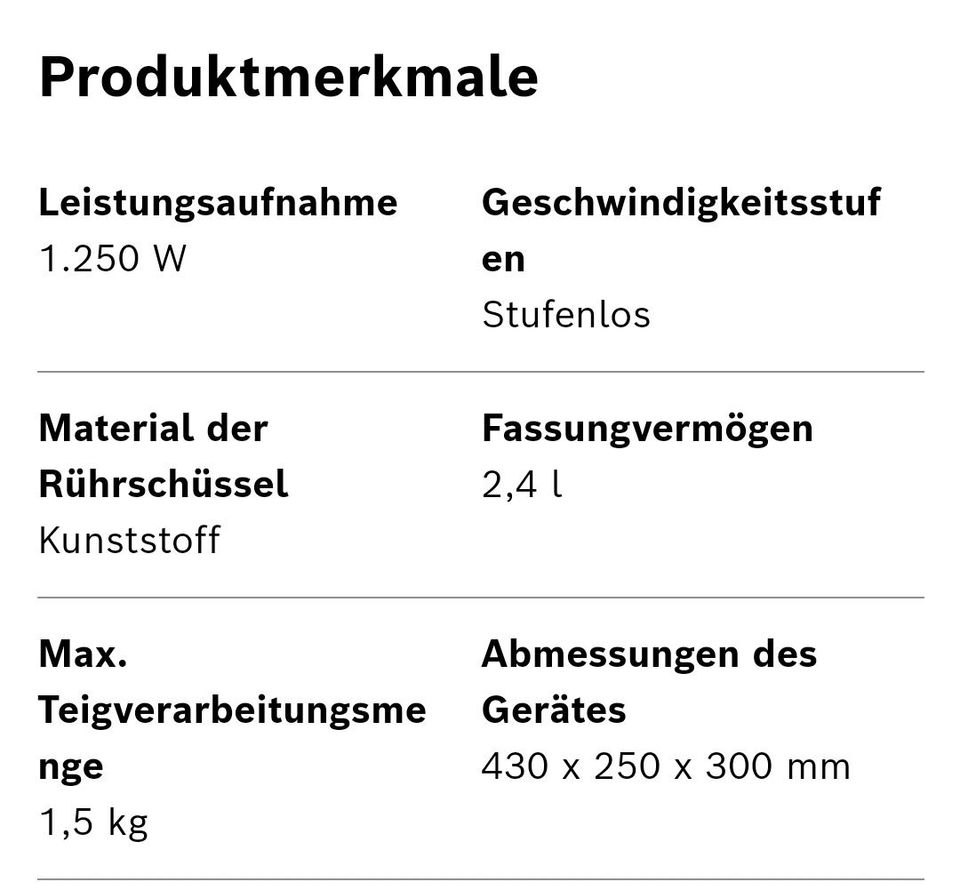 Bosch Kompakt-Küchenmaschine MultiTalent 8 1250 W Schwarz, Edelst in Frankfurt am Main