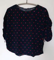 OUI BLUSE GRÖßE 40 BLAU MIT HERZEN Bayern - Landshut Vorschau
