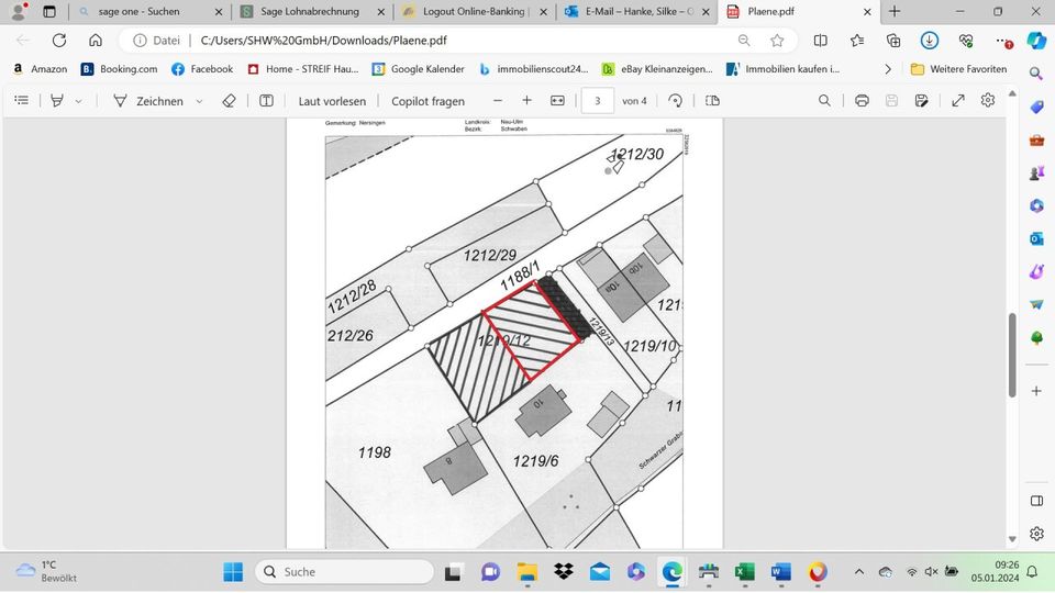 Haus mit Einliegerwohnung und Grundstück in Nersingen