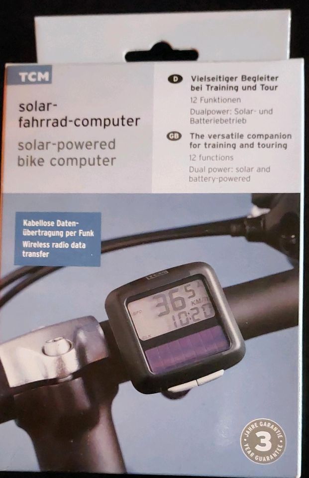 Solar-Fahrrad-Computer von TCM in Bornhöved